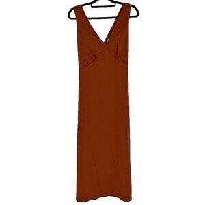 Old Navy Womens Satin Maxi Slip Dress Size L Brown Y2K Wedding Bridal Party Hoco